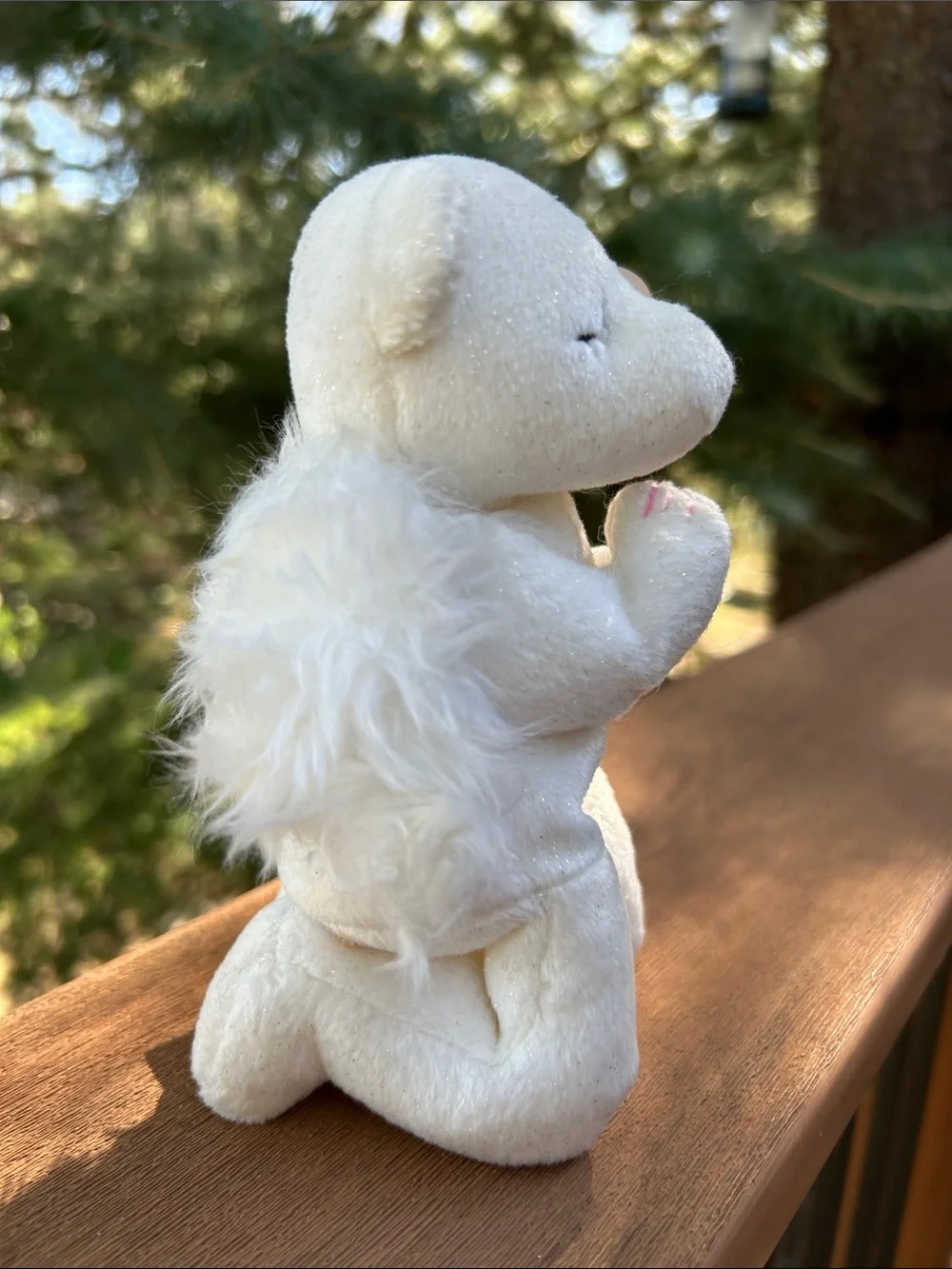 Ty Beanie Baby “Blessed” White Angel Bear Plush